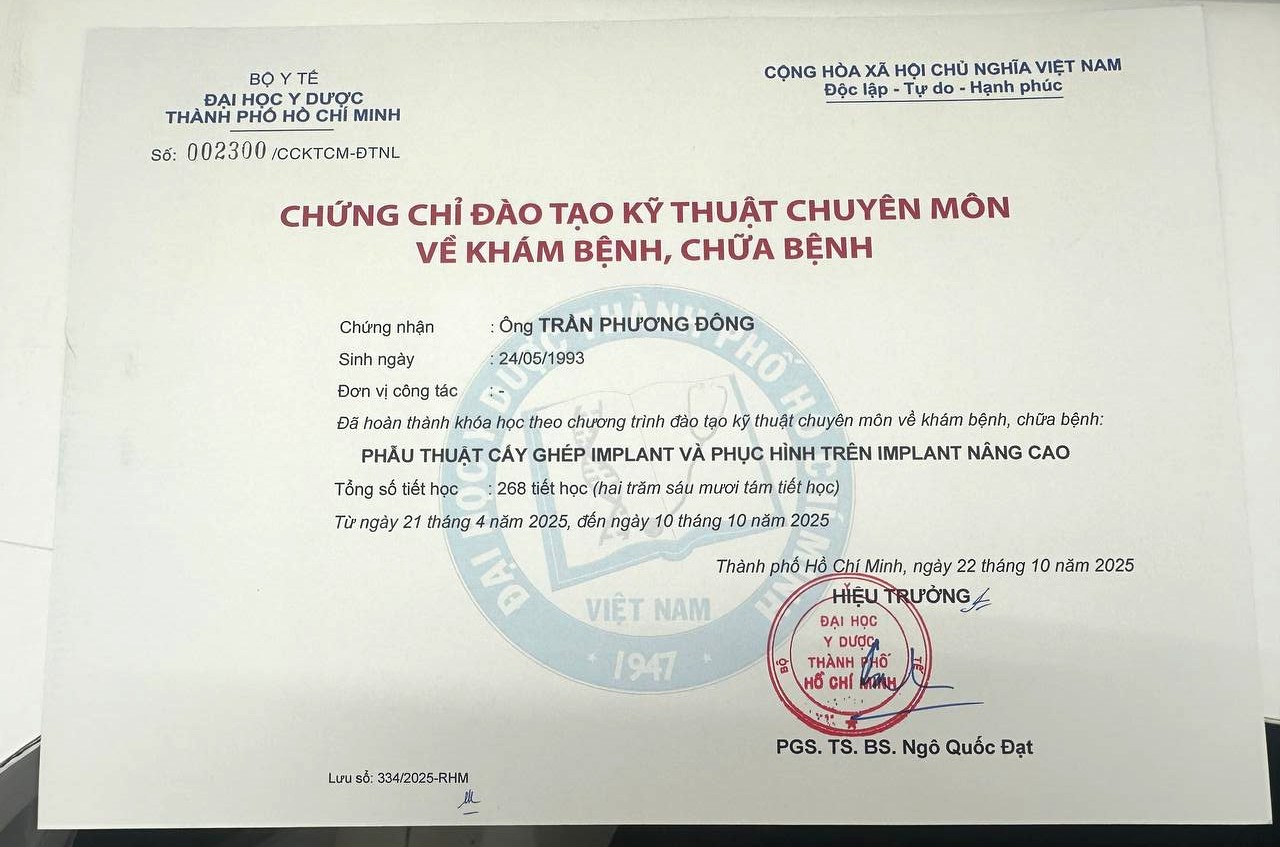BS ĐÔNG - CC Đào tạo kỹ thuật chuyên môn 2